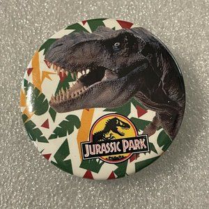 1993 Vintage Jurassic Dinosaur Profile Pin Back Pinback Button Badge